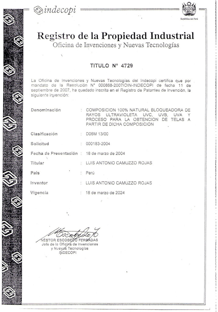 Certificado de Patente